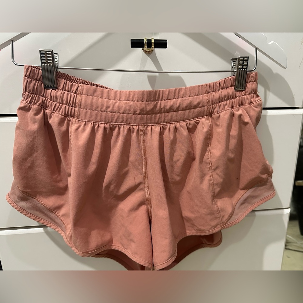 Orange size 8 lululemon shorts